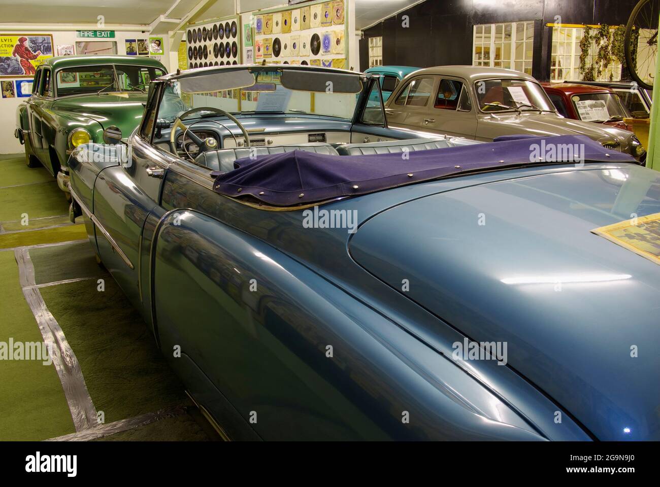 Vintage Chevrolet Car,1950`s Museum, Denbigh,  North Wales.(No longer in existence,) Stock Photo